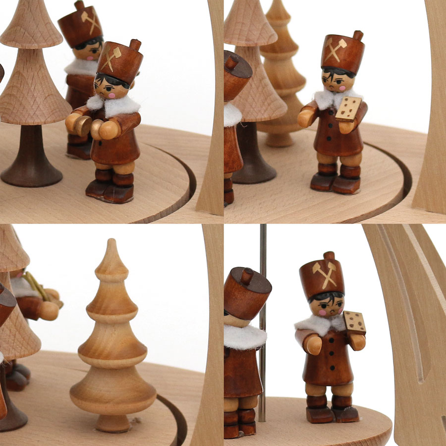 Holz Pyramide Bergleute  Sigro