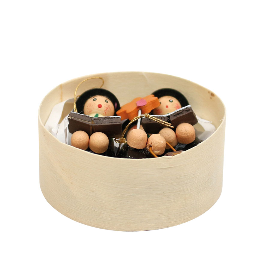 Holz Kurrendefiguren 3er in Spandose Sigro