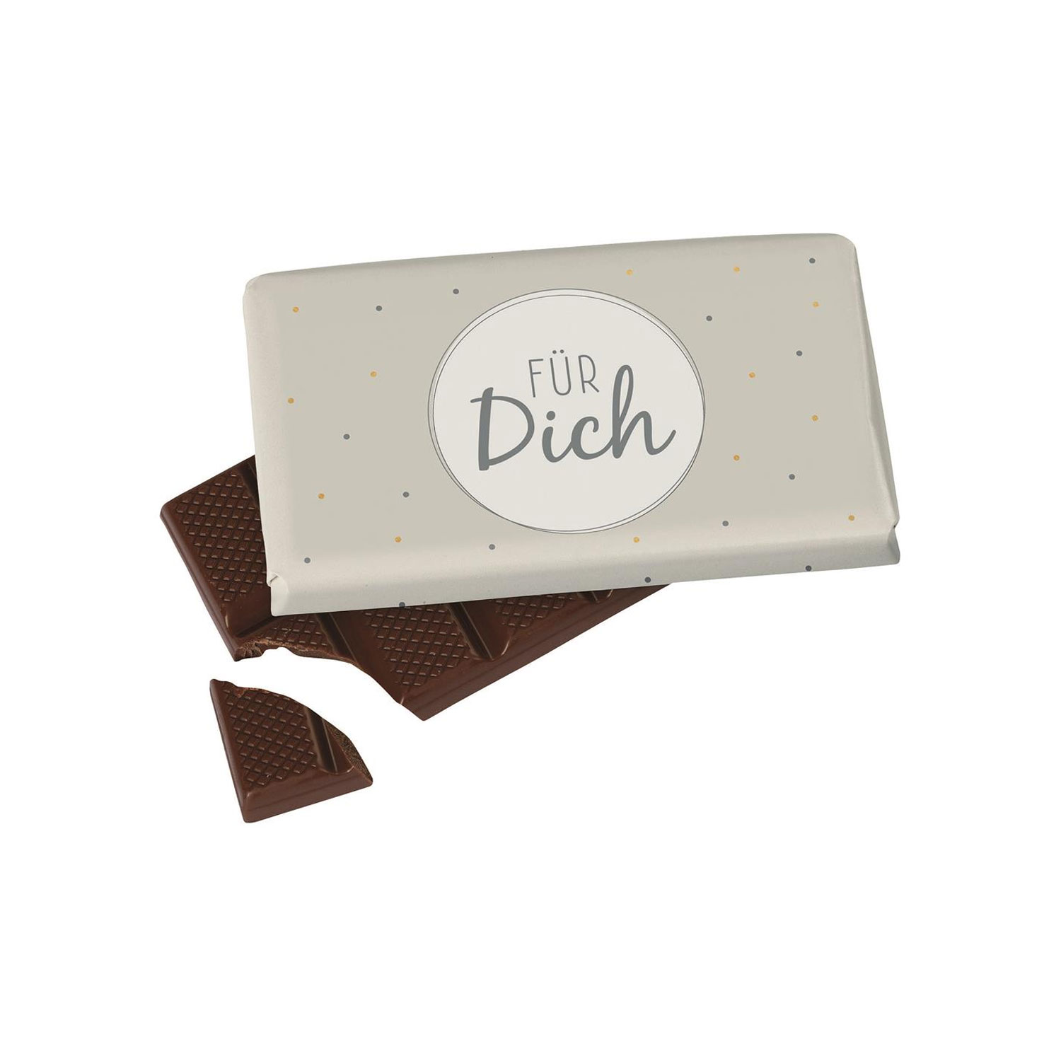 Schokolade 40g Für dich-grau