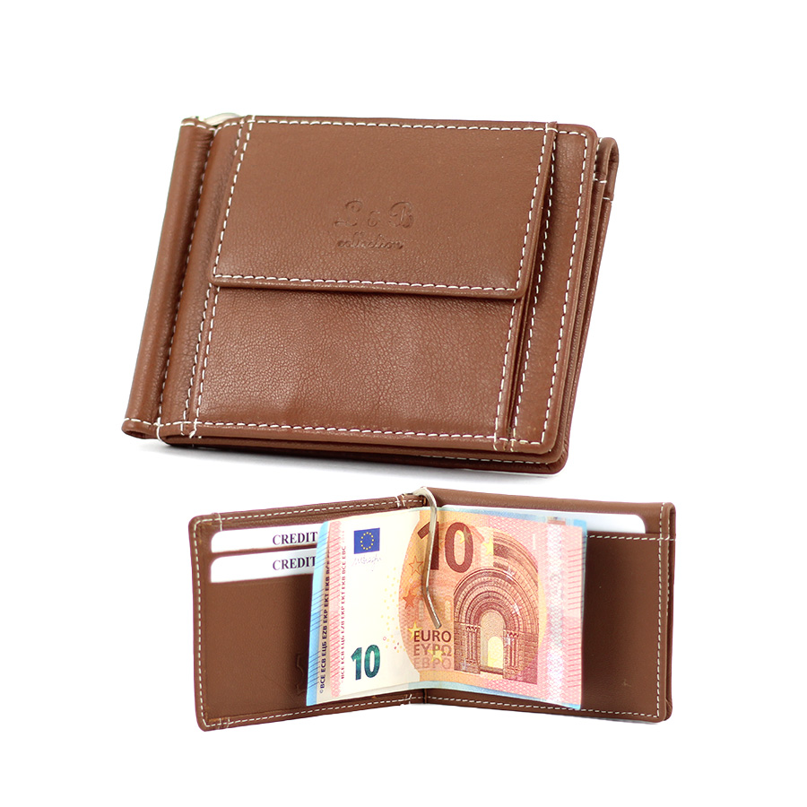 Geldbörse L&B Dollarclip 2342 braun