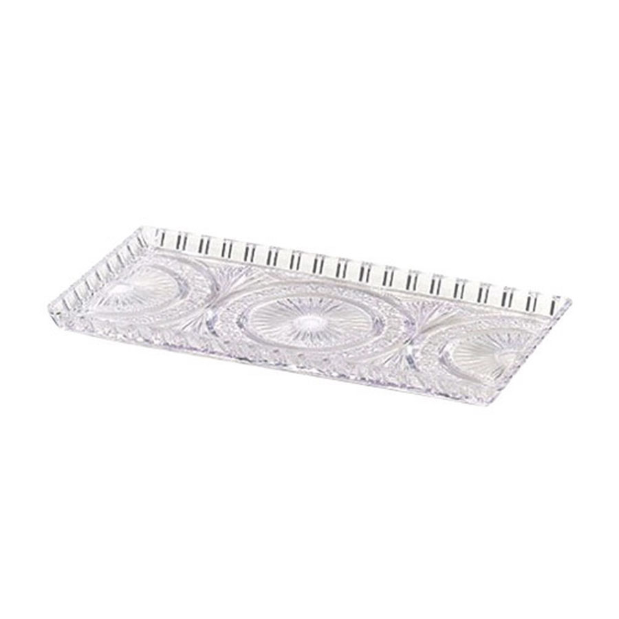 Kuchenplatte Iris längs 34x17cm Plastkristall