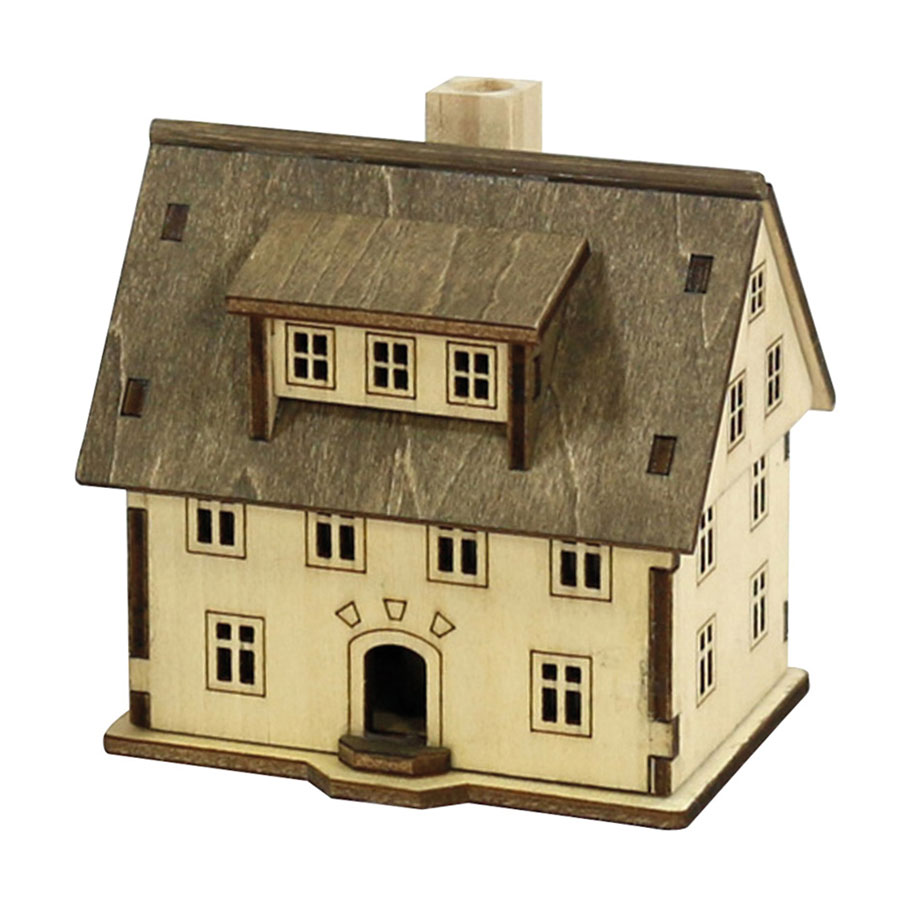 Holz Räucherhaus Seiffen grau-beige Sigro