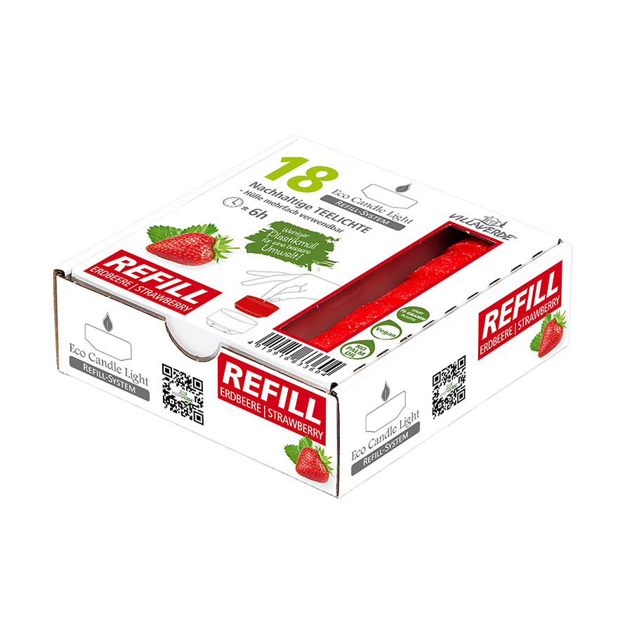 ECL Teelichter Refill 18er Erdbeere