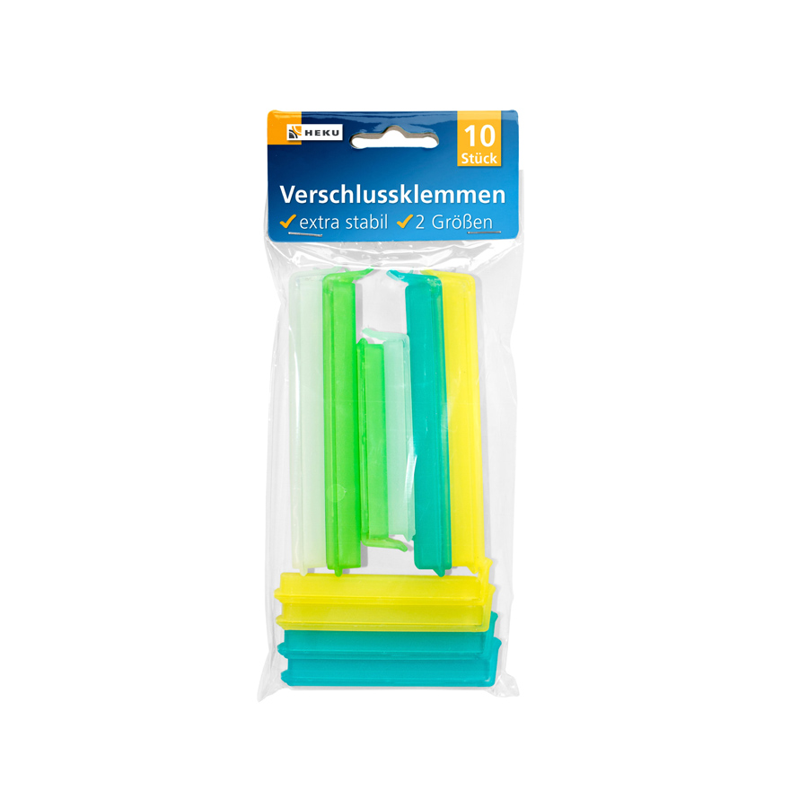Verschlussclips 10er 2 Größen HEKU