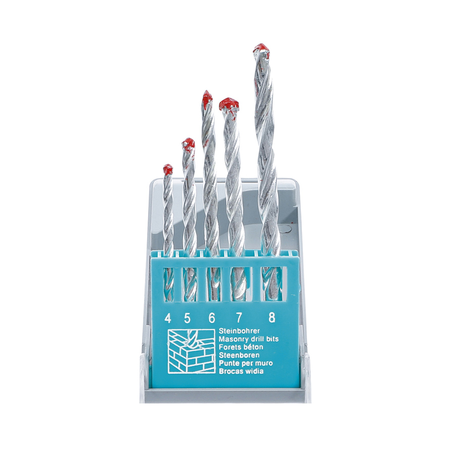 Steinbohrer-Satz 5-tlg., Kassette