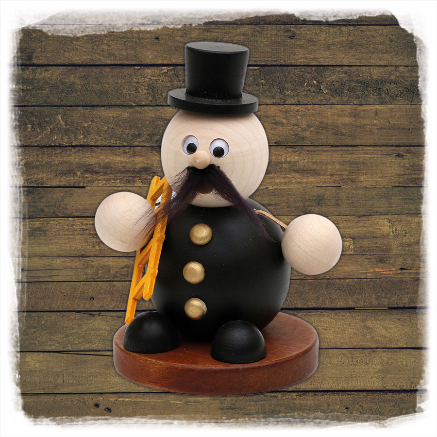 Holz Räucherfigur Schornsteinfeger