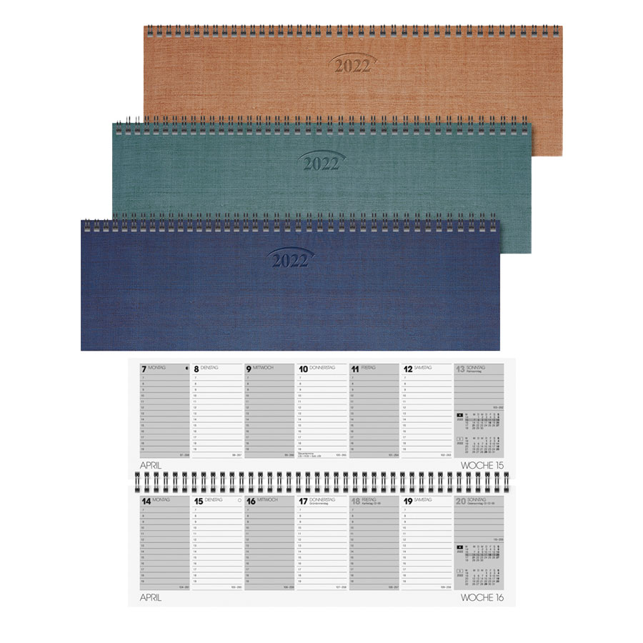 Kalender Tisch Querkalender 3 farbig