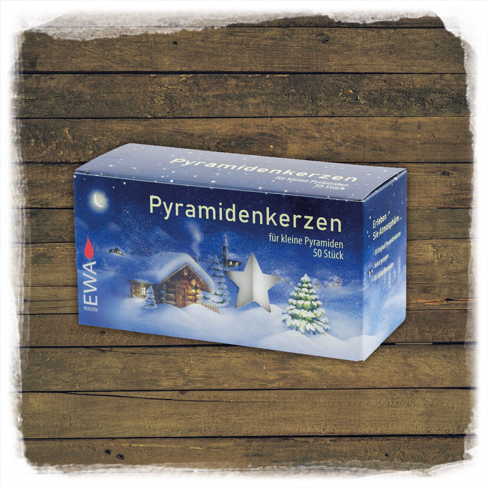 Pyramidenkerzen 50er weiss EWA