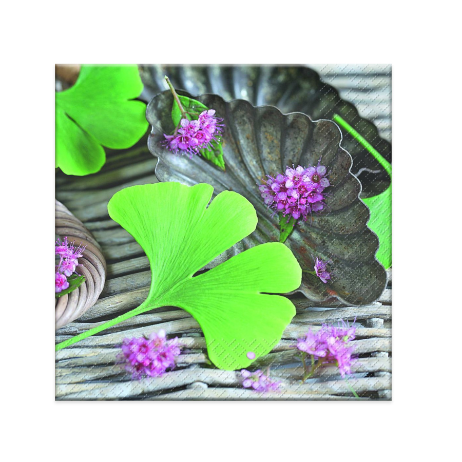 Servietten Stewo Ginkgo grün 20er  