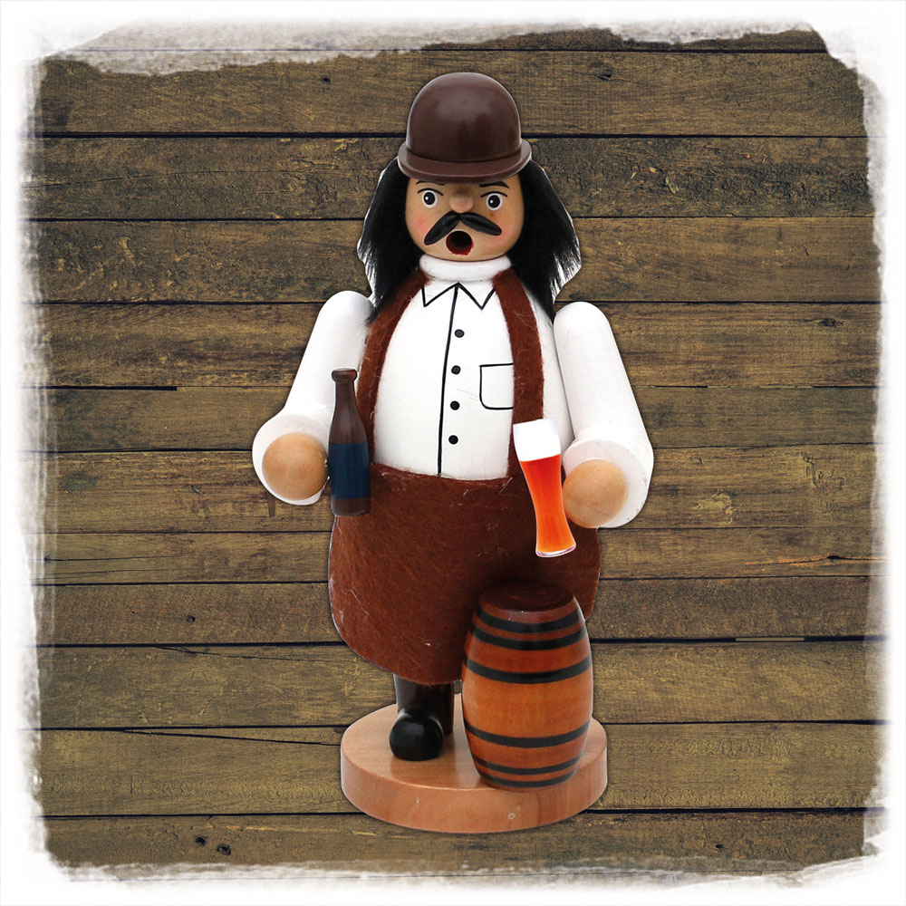 Holz Räucherfig. Bierbrauer 20cm