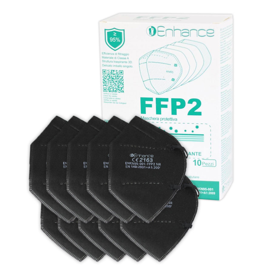 Atemschutzmaske FFP2 10er schwarz
