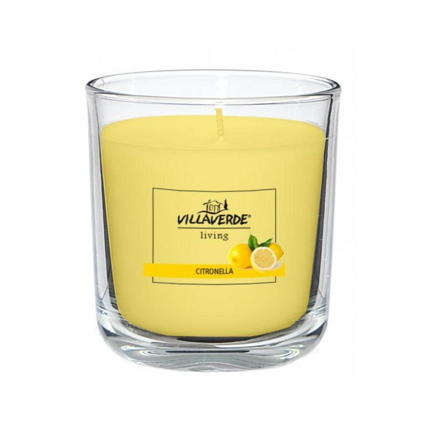 Citronella Duftkerze im Glas Ø8